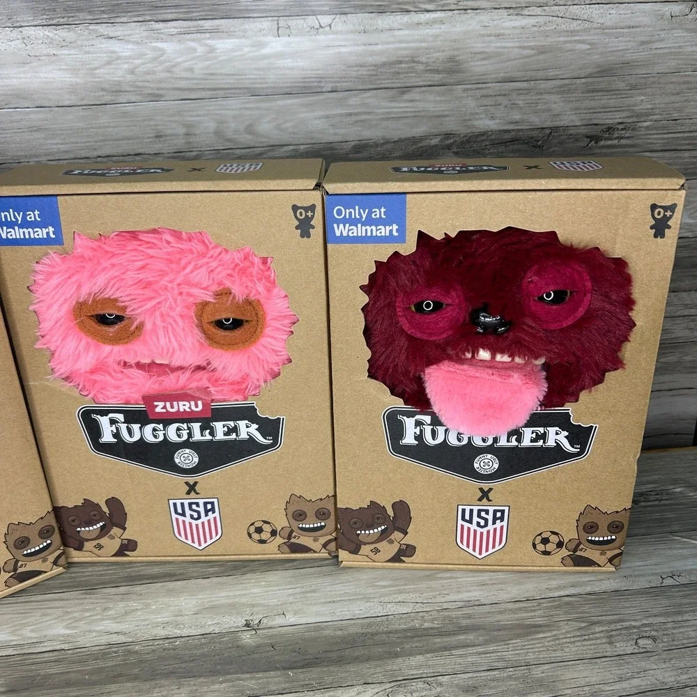 Catch Me Fuggler USA World Cup Soccer Plush Red Button Variant Bear Belch Button